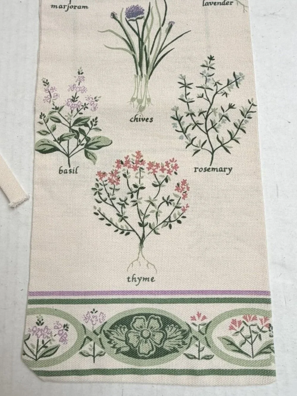Mount Vernon VA George Washington Garden Of Herbs Home Wine Fabric Bag Thyme
